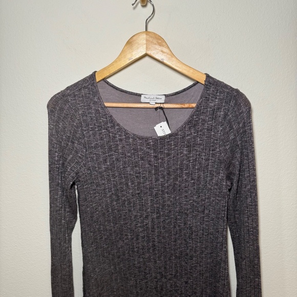 Michael Stars Jasper Rib Knit Dress NWT Women’s Small – Long Sleeve Crew Neck - Picture 2 of 7